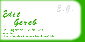 edit gereb business card
